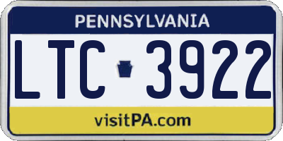 PA license plate LTC3922
