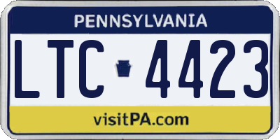 PA license plate LTC4423