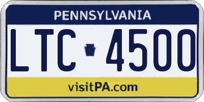 PA license plate LTC4500