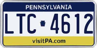 PA license plate LTC4612