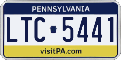 PA license plate LTC5441