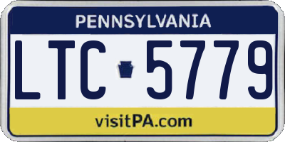 PA license plate LTC5779