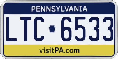 PA license plate LTC6533
