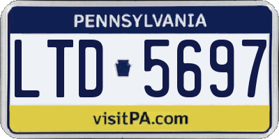 PA license plate LTD5697