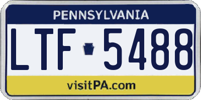 PA license plate LTF5488