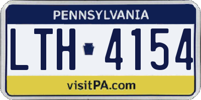 PA license plate LTH4154