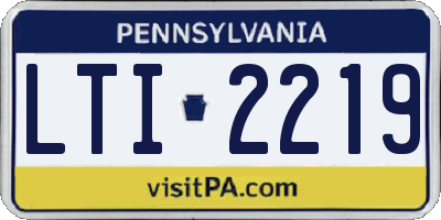PA license plate LTI2219