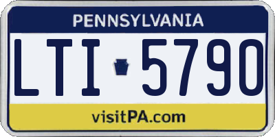PA license plate LTI5790