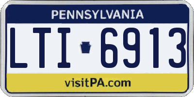 PA license plate LTI6913