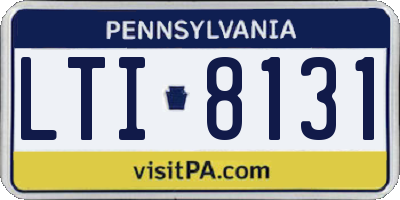 PA license plate LTI8131