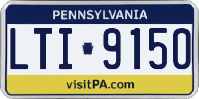 PA license plate LTI9150