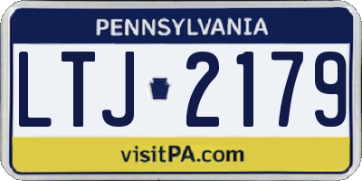 PA license plate LTJ2179