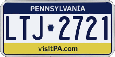 PA license plate LTJ2721