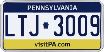 PA license plate LTJ3009