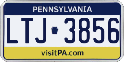 PA license plate LTJ3856
