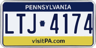 PA license plate LTJ4174