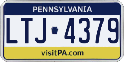 PA license plate LTJ4379