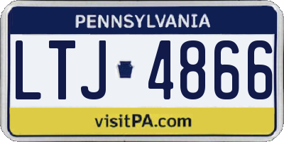 PA license plate LTJ4866