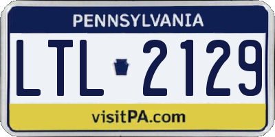 PA license plate LTL2129