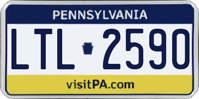 PA license plate LTL2590