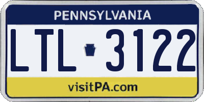 PA license plate LTL3122