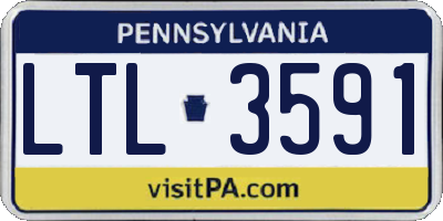 PA license plate LTL3591