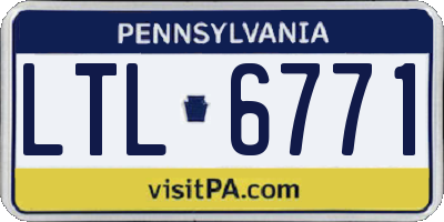 PA license plate LTL6771