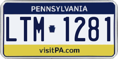 PA license plate LTM1281