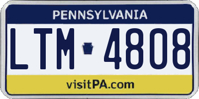 PA license plate LTM4808