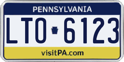 PA license plate LTO6123