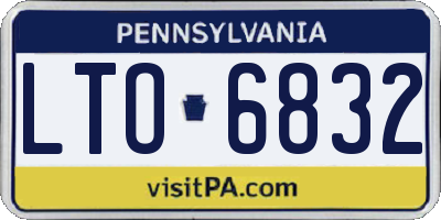PA license plate LTO6832