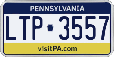 PA license plate LTP3557
