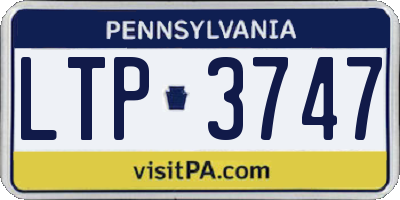 PA license plate LTP3747