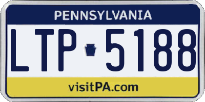 PA license plate LTP5188