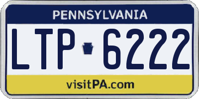 PA license plate LTP6222
