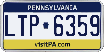 PA license plate LTP6359