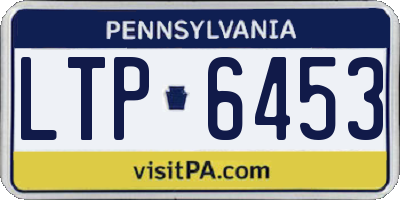PA license plate LTP6453