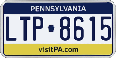 PA license plate LTP8615