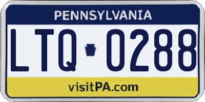PA license plate LTQ0288