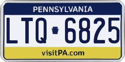 PA license plate LTQ6825