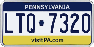 PA license plate LTQ7320