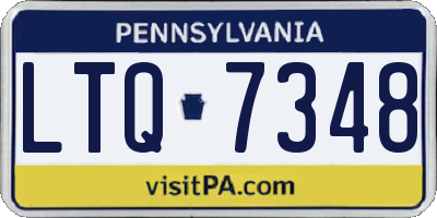 PA license plate LTQ7348