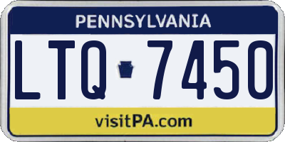 PA license plate LTQ7450