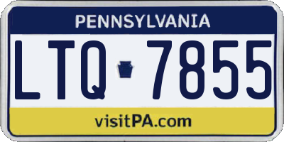 PA license plate LTQ7855