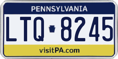 PA license plate LTQ8245