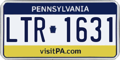 PA license plate LTR1631