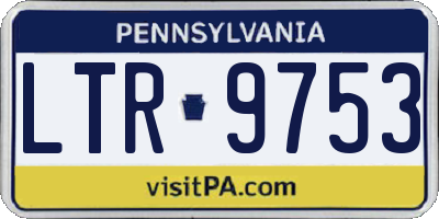 PA license plate LTR9753