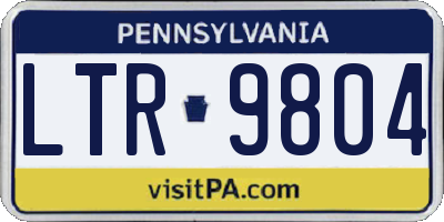 PA license plate LTR9804