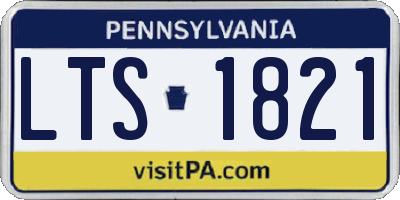 PA license plate LTS1821