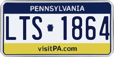 PA license plate LTS1864